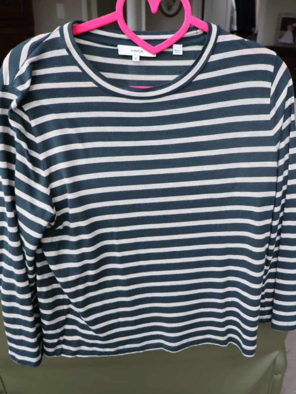 Vince Women's Striped Crewneck Shirt (M)